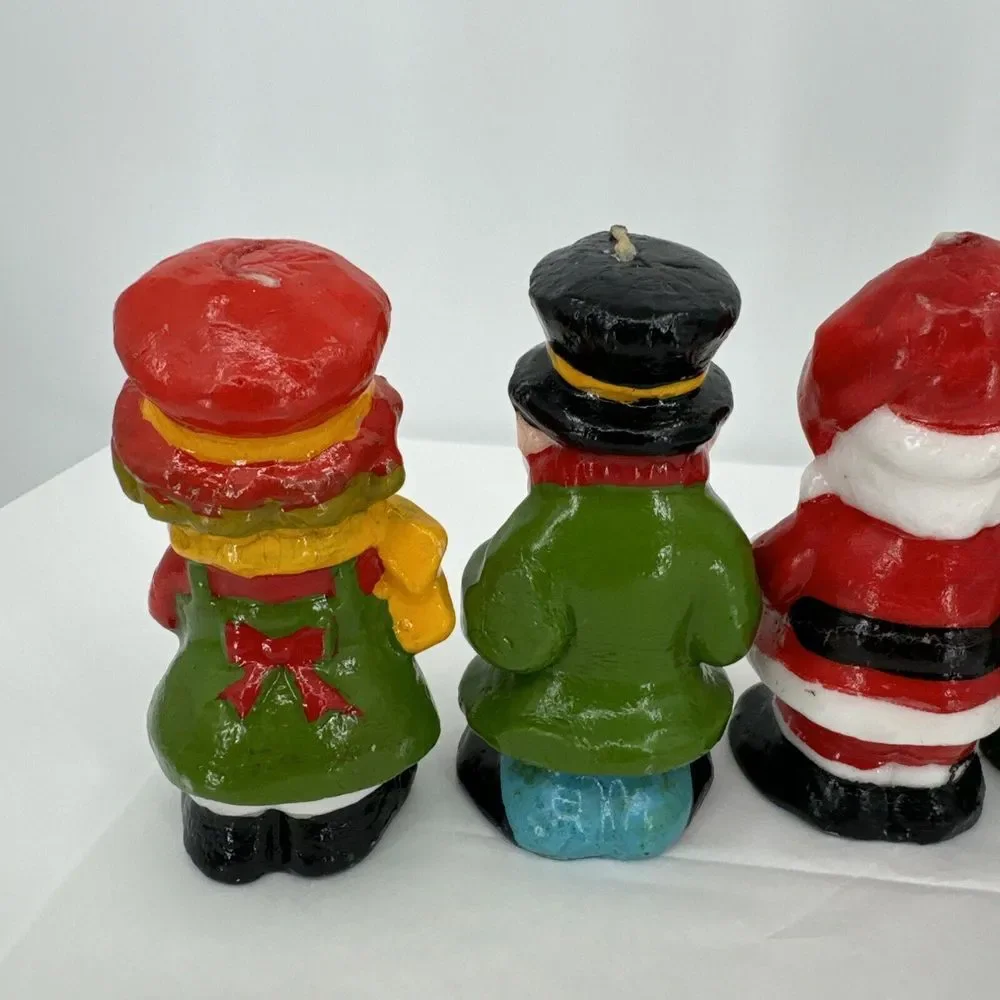 Vintage Interpur Christmas Wax Figural Candles 5